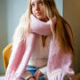 Super Soft Candy Pink Blanket Scarf, thumbnail 1 of 4