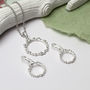 Sterling Silver Splash Dangly Earrings, thumbnail 3 of 5