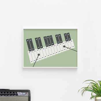 Xylophone Print | Glockenspiel Music Poster, 6 of 9