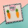 Carrot Glitter Stud Earrings, thumbnail 2 of 2