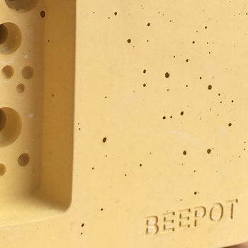Yellow Beepot Mini Bee Hotel And Planter Garden Gift, 7 of 9