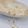 Long Dangle Pearl Bridal Earrings, thumbnail 5 of 6