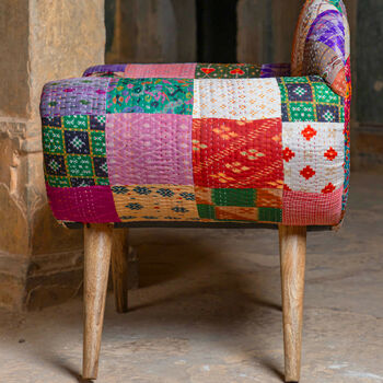 Retro Kantha Patchwork Nest Chair, 6 of 10