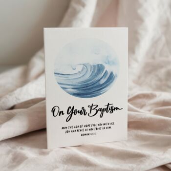 On Your Baptism Watercolour Card Baptism Card, 2 of 7