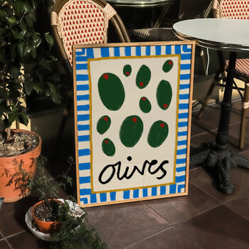 Olives Hand Drawn Kitchen Print, 2 of 7