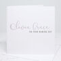 Personalised Naming Day Calligraphy Card, thumbnail 1 of 4