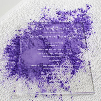 Personalised Acrylic Wedding Invitations, 2 of 7