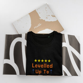 ‘Levelled Up To Dad’ Cotton Tshirt, 6 of 6