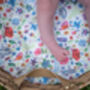 Floral Bamboo Organic Cotton Muslin Swaddle Blanket, thumbnail 3 of 4