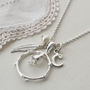 Sterling Silver Little Bird Hoop Necklace, thumbnail 4 of 7