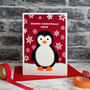 'Penguin' Personalised Christmas Card For Children, thumbnail 1 of 3