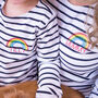 Personalised Mummy And Me Rainbow Bretons, thumbnail 1 of 7