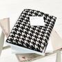 Houndstooth Personalised Monochrome Scarf, thumbnail 1 of 7