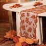 Burnt Orange Lace Leaf Autumn Table Runner, thumbnail 3 of 7