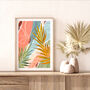 Colourful Abstract Leaf Art Print, thumbnail 1 of 10