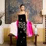100% Mulberry Silk Scarf, Ombre Hot Pink And White In Gift Box, thumbnail 4 of 12