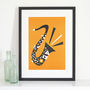 Saxophone Illustration Print, thumbnail 2 of 7
