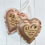 22nd Copper Anniversary Personalised Heart Gift, thumbnail 3 of 3