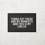 Turns Out These Are My Monkeys | Cream And Charcoal | Door Mat, thumbnail 2 of 2