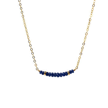 Blue Sapphire Linea Gemstone Necklace, 3 of 3