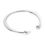 Sterling Silver Adult 65mm Hollow Torque Bangle, thumbnail 2 of 3