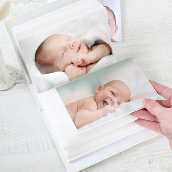 Personalised Botanical Cross Photo Album With Sleeves, 5 of 9