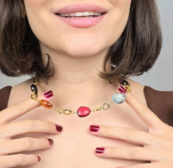 Statement Personalised Birthstone Charm Necklace, 2 of 5