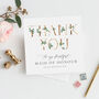Floral Maid Of Honour Card | Thank You Card, thumbnail 1 of 3