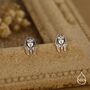 Sterling Silver Egyptian Pharaoh Stud Earrings, thumbnail 3 of 12