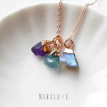 Aquarius Zodiac Crystal Necklace, 3 of 10