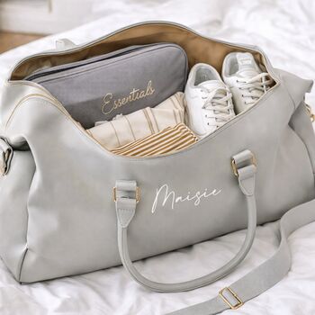 Personalised Unisex Weekender Travel Bag, 7 of 8