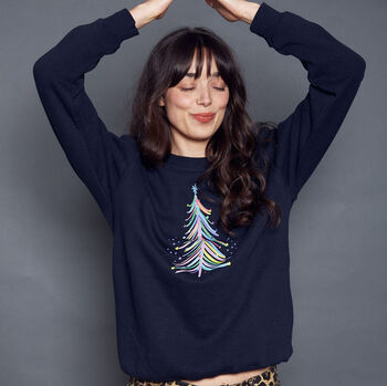 Merry And Bright Christmas Jumper Sweatshirt, 5 of 8