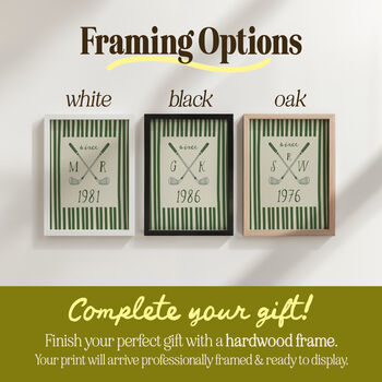 Personalised Golf Print Gift For Golfer, 10 of 11