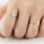 Heartbeat Adjustable Stainless Steel Ring, thumbnail 1 of 6