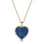Lapis Lazuli Heart Locket 18 K Gold Plate, thumbnail 1 of 8