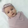 Matching New Baby/Mum Robe, Swaddle, Hat, Headband Set, thumbnail 3 of 6