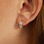 Chunky Ribbed Huggie Hoop Earrings, thumbnail 1 of 5