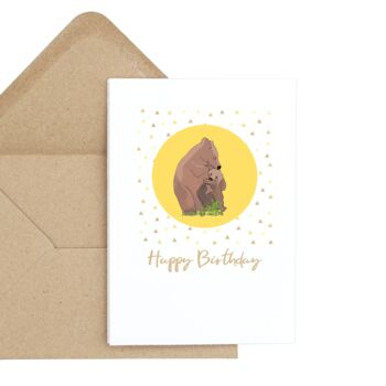 Bear Hug Happy Birthday Card, 3 of 5