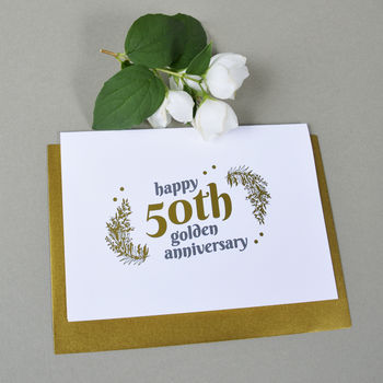 Personalised 50th Golden Wedding Anniversary Gift, 4 of 5