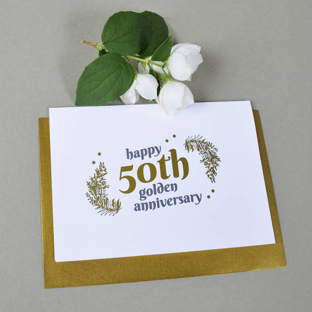 Golden Wedding Anniversary Gifts
 Personalised 50th Golden Wedding Anniversary Gift By Ant