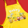 Children’s Personalised Fireman And Truck Crafts Apron, thumbnail 1 of 5