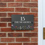 Personalised Wild Flowers Slate House Number Sign, thumbnail 2 of 2