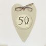 50th Heart Birthday Card Handmade, thumbnail 3 of 3