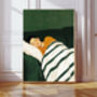 Female Sleeping Portrait Art Print, thumbnail 1 of 3