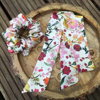 Liberty 100% Silk Skinny Scarf In Floral, 6 of 6