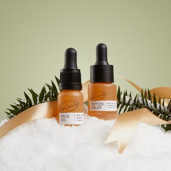 Winter Glow Christmas Bauble Gift Set Peptide Serum + Face Oil, 3 of 7