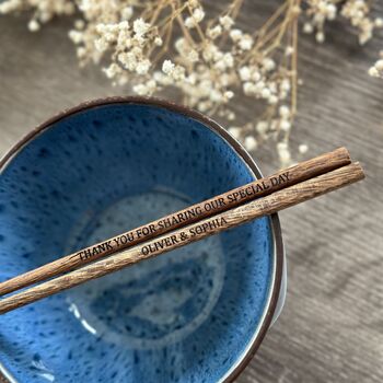 Wooden Chopsticks Wedding Favours Gift, 2 of 10