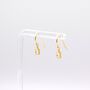 Gold Plated Clear Cubic Zirconia Rectangle Drop Earrings, thumbnail 1 of 5