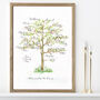 Personalised Calligraphy Family Tree Print, thumbnail 7 of 10