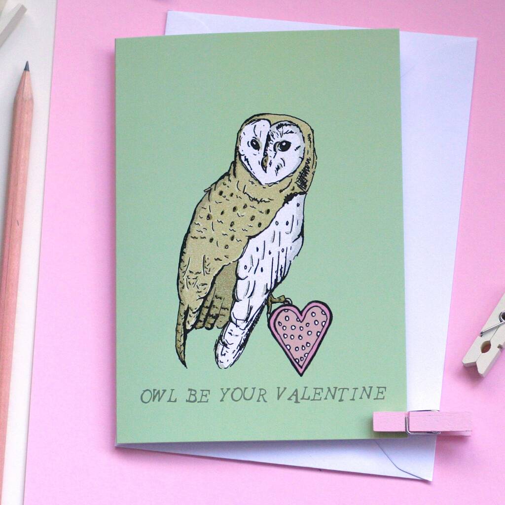 Woodland Owl Valentine's Card, 1 of 3